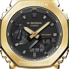 Casio G-Shock Analog-Digital World Time Watch - Black / Black / Gold