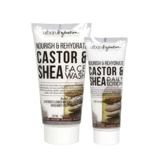 Urban Hydration Castor and Shea Face Cleanser and Face Lotion Duo Pack | Combats Dry Skin, Cleanses, Hydrates, and Evens Skin Tone, For All Skin Types