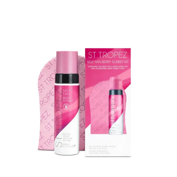 St.Tropez Berry Sorbet Kit - Hydrating Bronzing Formula | Natural, Glowing Tan for Body & Face