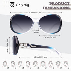 Polarized Sunglasses for Women Oversized Sun Glasses Fashion Shades SUNIER S85