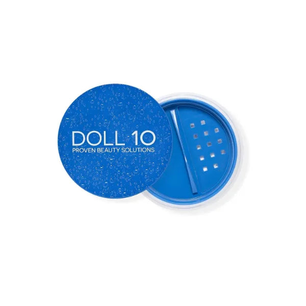 DOLL 10 WaterBlur Hydrating Setting Powder, Talc Free Blurring Finishing Powder for Under Eye & Face, Loose Powder Makeup, Soft Focus Finish for Mature & Sensitive Skin, 10g / 0.35 oz