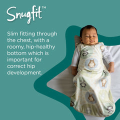 Tommee Tippee Baby Sleeping Bag for Newborns, The Original Grobag Swaddle Bag, Hip-Healthy Design, Soft Bamboo-Rich Fabric, 0-3m