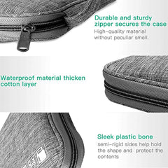 DELFINO Electronics Organizer, Electronic Accessories Bag Travel Cable Organizer Small Electronic Accessories Carrying Bag Soft Drive Case Shockproof Carrying Case USB Holder for iPad Hard Drives