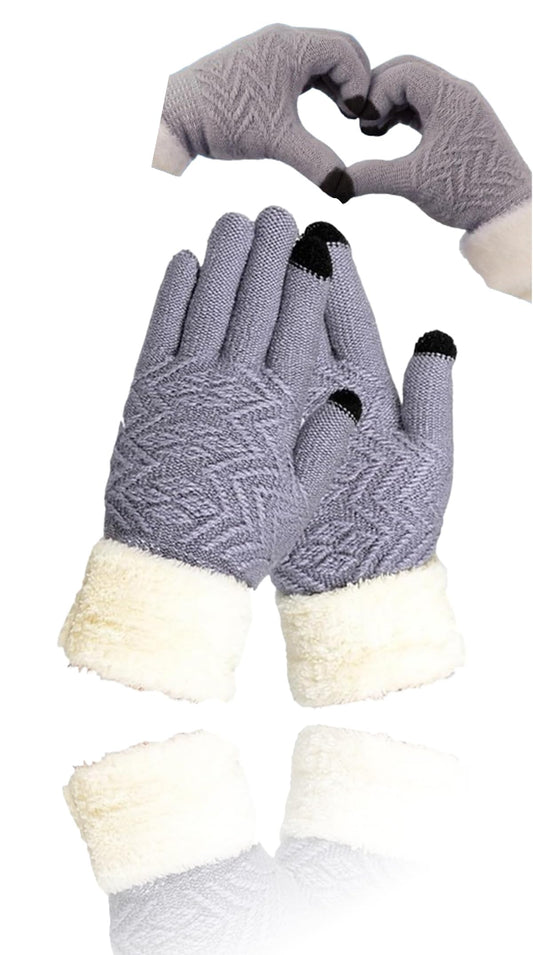Sweet seven Knitted Thermal Touch Screen Gloves - Warm, Anti-Slip, and stylish Women's Winter Gloves