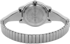 Timex Women's Main Street 25mm Semi Bangle Watch - Silver-Tone
