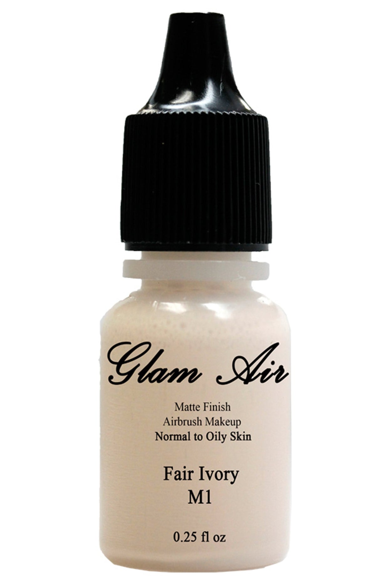 Glamair Airbrush Makeup Foundation Matte Finish M1 Fair Ivory Water-Based Makeup Long Lasting All Day Without Smearing Running, Fading Or Caking 0.25 Oz Bottle By