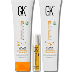 GK Hair Global Keratin Moisturizing Shampoo And Conditioner 100ml With Free 10ml Argan Oil Serum For Dry Damaged Hair Repair & Frizzy Hair - No Sulfate No Paraben