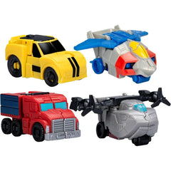 Transformers EarthSpark Tacticon Bundle, Set of 4 Mini Robot Action Figures, Converts in 1 Step, Interactive Fidget Toys