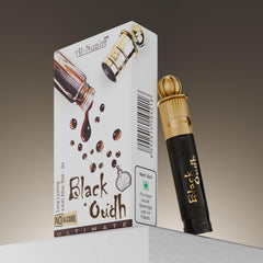 Al-Nuaim Black Oud Alcohol Free Attar Roll On for Men - Pack of 2 (6ml Each) | Exquisite & Long Lasting Fragrance