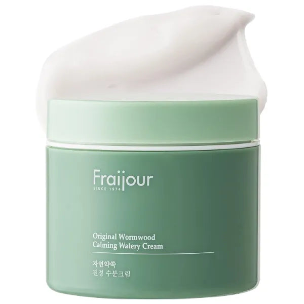 Fraijour Original Wormwood Calming Watery Cream – Korean Lightweight Gel Moisturizer for Oily, Combination & Sensitive Skin, Hydrating Aloe & Squalane, Non-Greasy, Quick Absorbing, 3.38 oz.