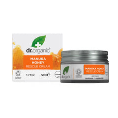 Dr. Organic Manuka Honey Rescue Cream – Intensive Hydration & Skin Repair Formula, 50ml