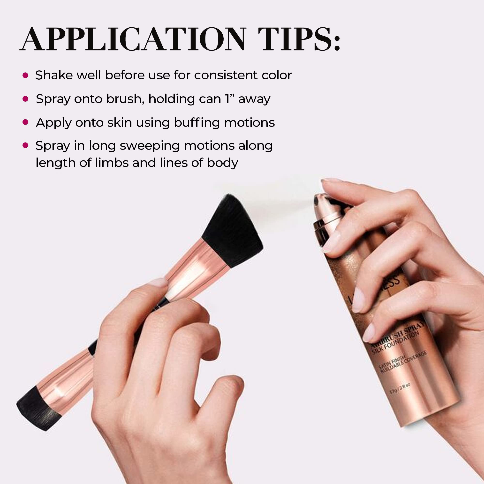 LUMINESS Silk Airbrush Spray Foundation - Full Coverage Foundation - Formula Hydrates & Moisturizes with Hyaluronic Acid, Aloe Vera & Hydrolyzed Silk (Shade - Deep Dark)