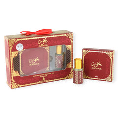 My Perfumes BUKHOOR Non Alcoholic 2 Pieces Gift Set, 40gm Bakhoor and 6ml Perfume Oil