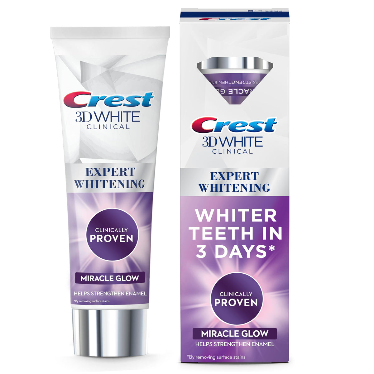 Crest 3DWhite Clinical Miracle Glow Advanced Whitening Technology Toothpaste - 75ml