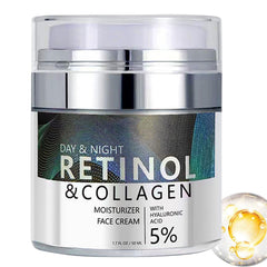 KASTWAVE Retinol Cream for Face, Day and Night Face Lotion with Hyaluronic Acid, Collagen, Face Moisturizer for Firm Skin, Fade Wrinkles, Anti Aging Face Cream for Women, Men, 50 ML