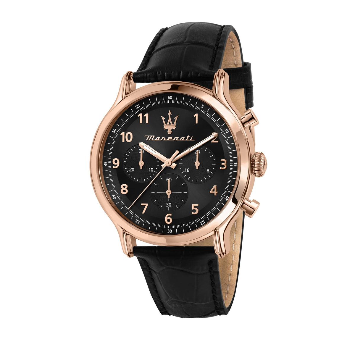 Maserati Epoca Men's 42mm Strap Watch Limited Edition Chronograph Analogue - R8871618015 - black/black sunray