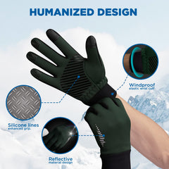 SIMARI Winter Gloves Men Women Touch Screen Glove Cold Weather Warm Gloves Freezer Work Gloves Suit for Running Driving Cycling Working Hiking 102 - Dark Forest