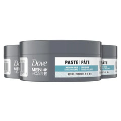 DOVE MEN + CARE Styling Aid, Sculpting Hair Paste for a Medium Hold, Hair Styling for a Textured Look With A Matte Finish - 1.75 oz (3 count)