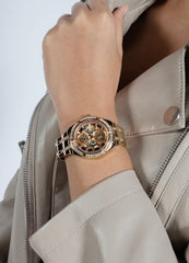 GUESS Women's Quartz Analog Watch with Stainless Steel Strap GW0604L3, Rose Gold, Bracelet