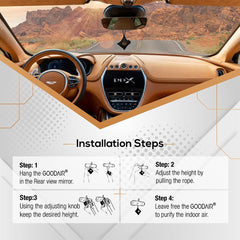 GOODAIR Royal Premium Non-electric Car Air Purifier | Certified to Absorb Toxic Gases (Super Black)