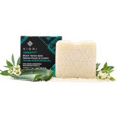 VIORI Serenity Body Wash Bar - 120 grams Natural Aloe Scent - Handmade with Long Rice Water and Natural Cartridges - Sulphate Free, Paraben Free, Cruel Free, Phthalate,