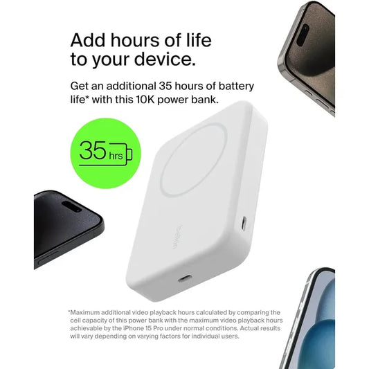 Belkin BoostCharge Pro Wireless Power Bank 10000mAh with MagSafe Portable Charger