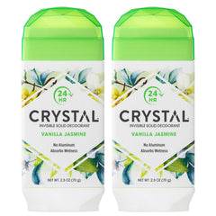 Crystal Essence Deodorant, Vanilla Jasmine, Aluminum Free, No Toxic Aluminums, Paraben Free, Hypo Allergenic, Artificial Fragrance Free, Vegan & Cruelty Free, 2.5 oz (Pack of 2)