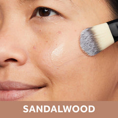 No7 Lift & Luminate Triple Action Serum Foundation - Sandalwood - Liquid Foundation Makeup with SPF 15 for Dewy, Glowy Base - Radiant Serum Foundation for Mature Skin (30ml)