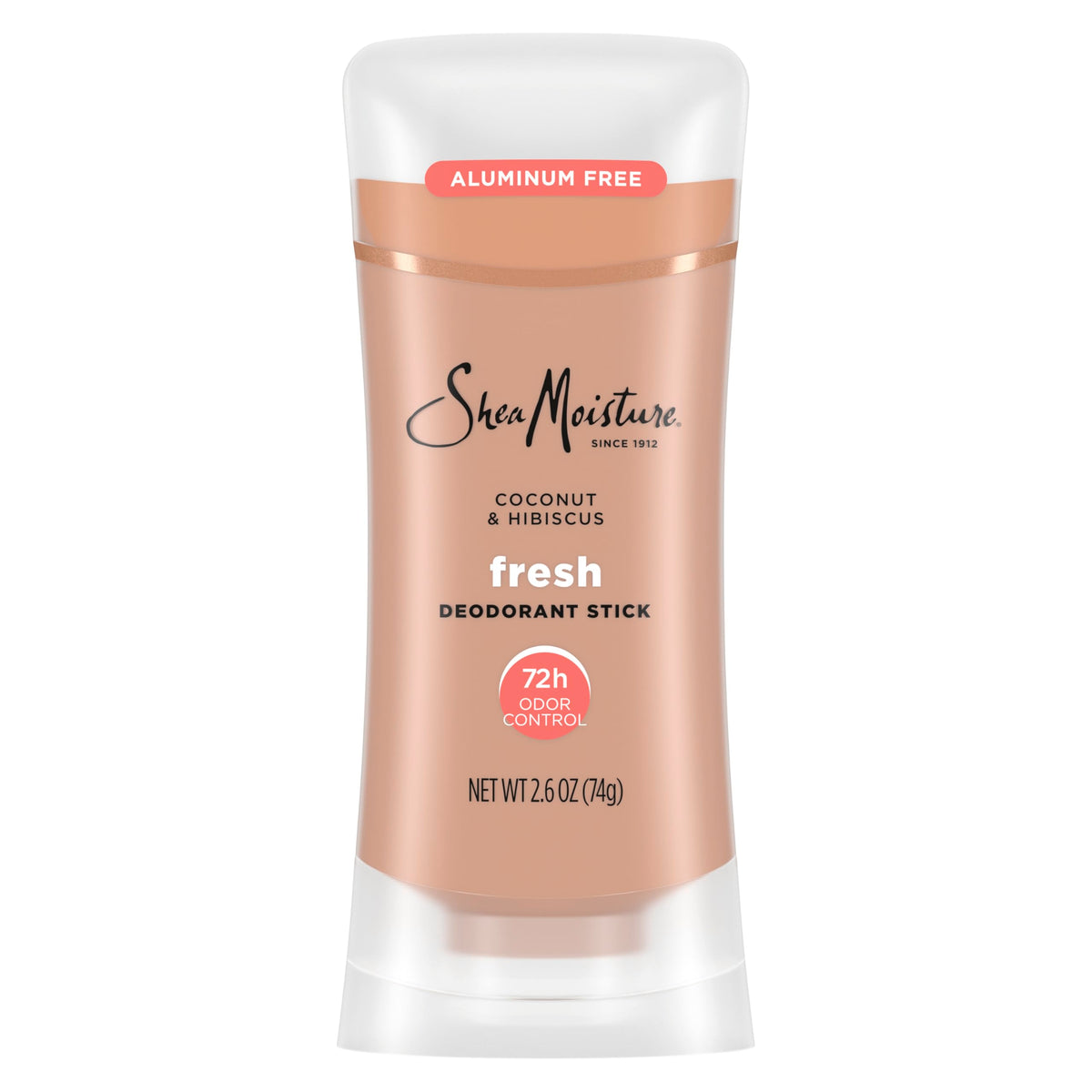 Shea Moisture 72-Hour Odor Control Deodorant Stick, Refreshing Coconut & Hibiscus, Aluminum-Free, 2.6 oz