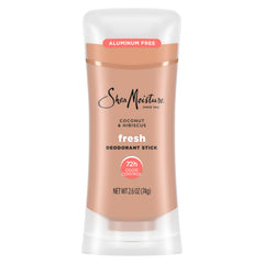 Shea Moisture 72-Hour Odor Control Deodorant Stick, Refreshing Coconut & Hibiscus, Aluminum-Free, 2.6 oz