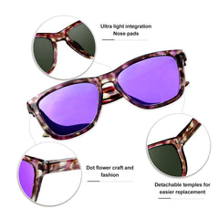 KANASTAL Polarized Sunglasses for Women, Classic Square Mens Sun Glasses, Lightweight Shades for Womens Outdoor 100% UV400 Protection Driving Fishing Golf Outdoor Activities