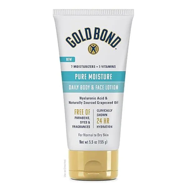 Gold Bond Pure Moisture Lotion, Ultra Lightweight Daily Body & Face Lotion 5.5 oz.