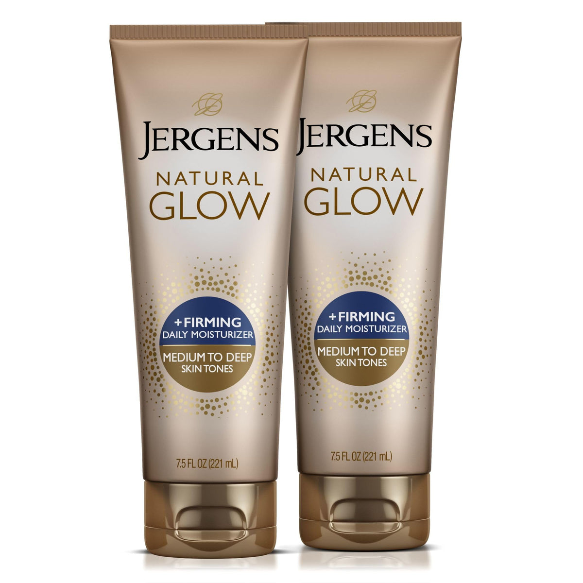Jergens Natural Glow +FIRMING Self Tanner Body Lotion, Medium to Tan Skin Tone, Sunless Tanning Moisturizer, featuring Collagen and Elastin, Helps to Visibly Reduce Cellulite, 7.5 Fl Oz (Pack of 2)