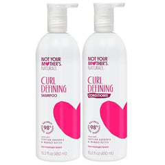 Not Your Mother's Naturals Curl Defining Shampoo and Conditioner 2 Pack 98% Naturally Derived Ingredients All Hair Types Gardenia Mango Butter