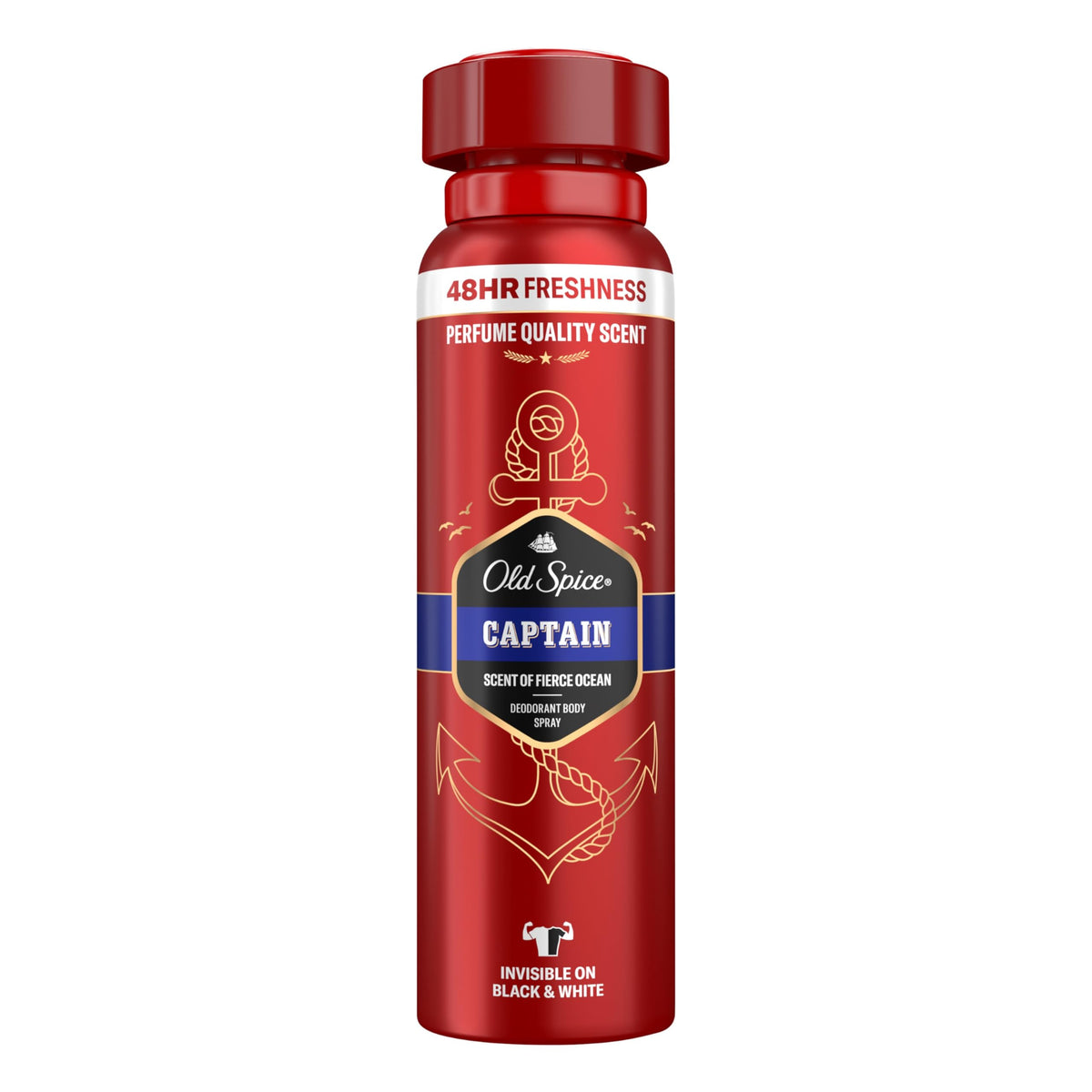 Captain Old Spice Deodorant Body Spray for Men, 150ml