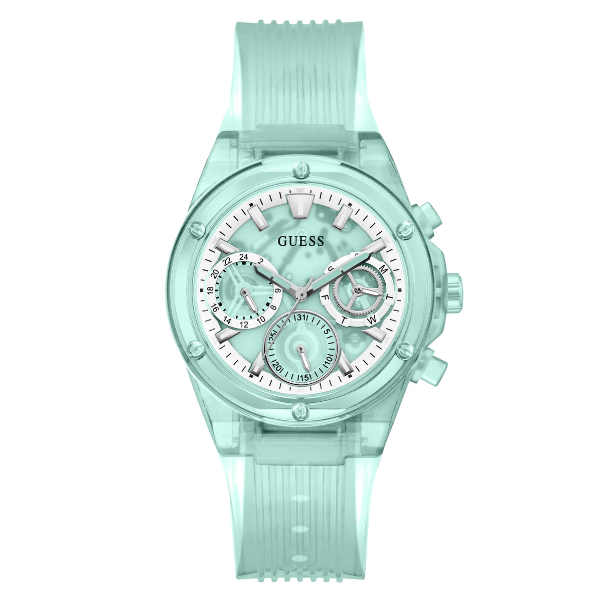 GUESS Ladies Sport Clear 39mm Watch