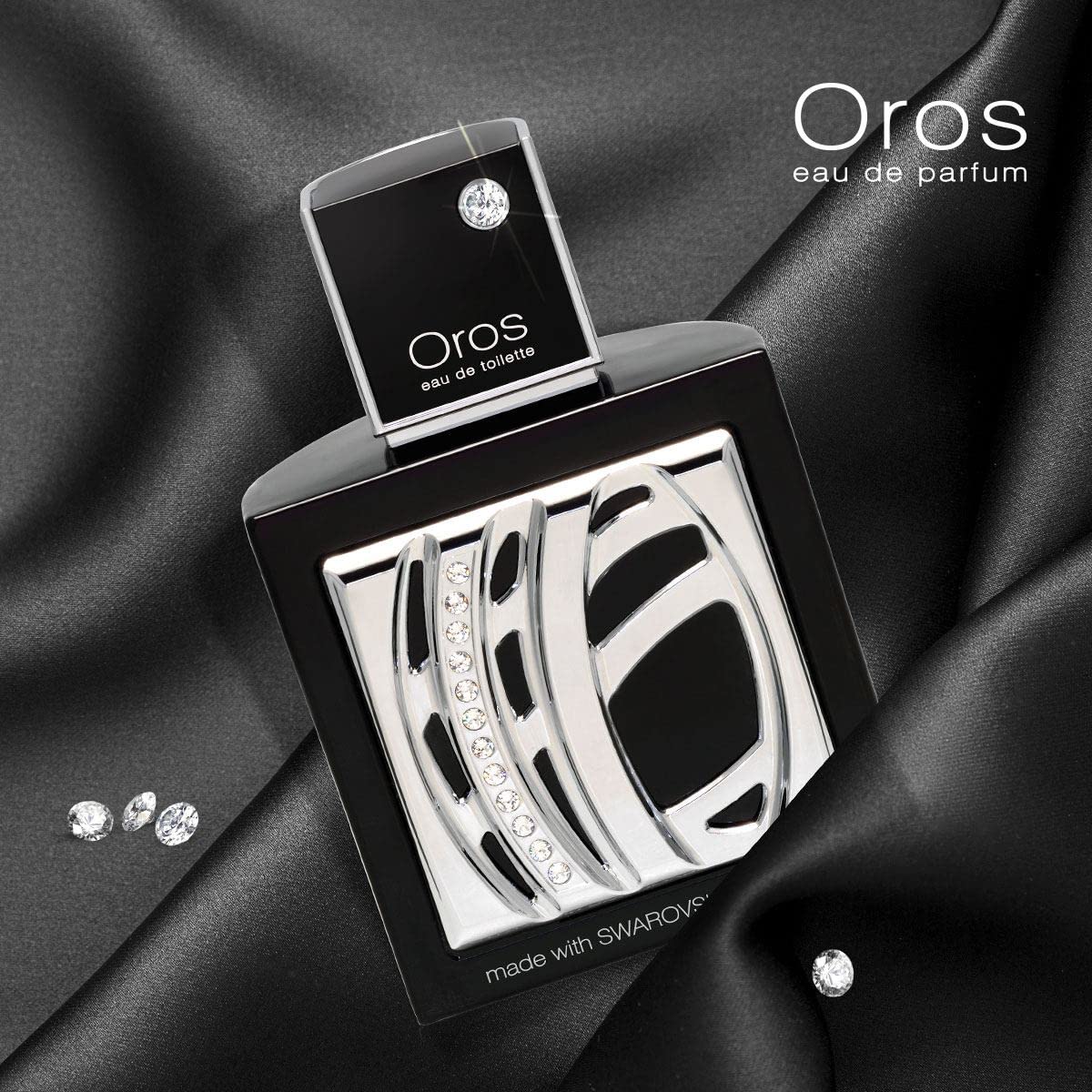 Armaf Men's Perfumes Oros Black Made with Crystal From Swarovski Eau De Toilette 85ml / 2.9 fl. oz Fragrance For Him