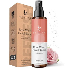 Beauty by Earth Rose Water Spray for Face USA Made with Natural & Organic Ingredients Hydrating Alcohol-Free Rosewater Toner Mist with Witch Hazel & Glycerin for Dry and Sensitive Skin