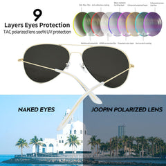 Joopin Polarized Aviation Sunglasses for Men Women Classic Sun Glasses for Driving Fishing with UV Protection
