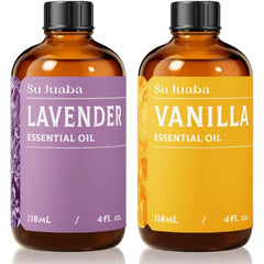 SU JUABA Lavender Essential Oil and Vanilla Essential Oil - 4 Fl Oz