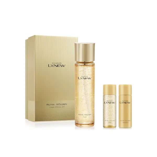 ISA KNOX LXNEW Royal Golden Toner Set (6.5fl oz) - Luxury Gift Set for Ultimate Facial Care for Rejuvenation and Youthful skin by LG Beauty. Royal Peptides & Jelly, Niacinamide, Propolis