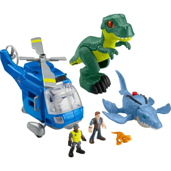 Fisher-Price Imaginext Jurassic World Dinosaur Toys, Dino Chopper with 3 Dinosaurs and Owen Grady Figure for Preschool Kids