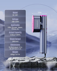 Jack & Rose ＆ Dual Voltage Travel Steamer for Clothes,100-220V Portable Steamer,15s Heat Up,Steamer ＆ Iron 2 In 1, Travel Size Garment Steamer,Large Ceramic Heat Panel,for Global ＆ Europe Traveling