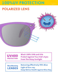Flexible Kids Sunglasses Polarized Sports Sun Glasses Girls Boys Shades with Straps UV400 Protection Eyewear for Age 2-10