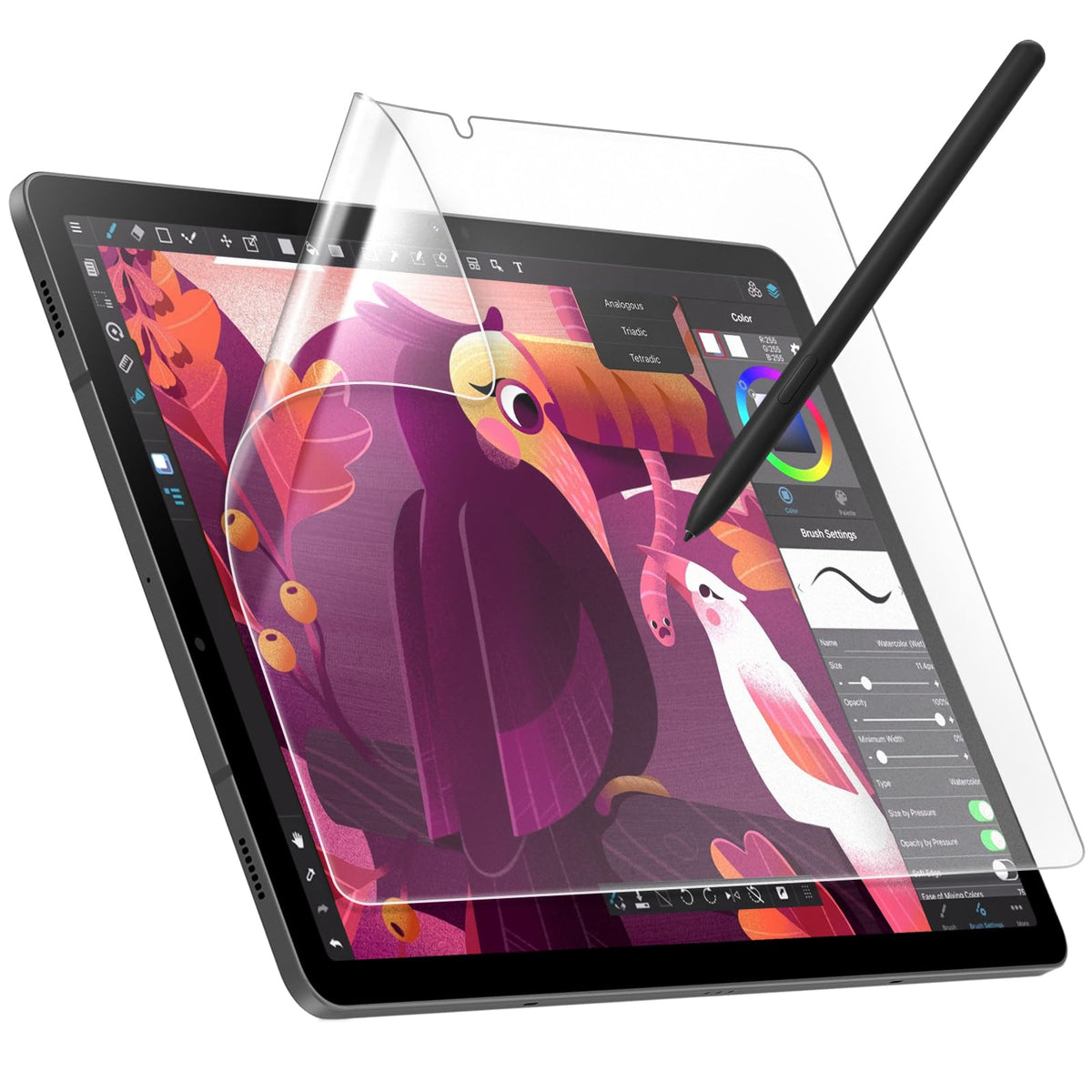 JETech Paper Screen Protector for Samsung Galaxy Tab S9 11-Inch, Galaxy Tab S10 Lite / S10 FE / S9 FE 10.9-Inch, Anti-Glare, Matte PET Film for Drawing, 1-Pack