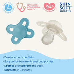 MAM Start Matte Newborn Pacifiers (2 Pack, 1 Sterilizing Pacifier Case), Newborn Baby Boy Pacifiers, Best Pacifier for Breastfed Babies, Self Sterilizing Baby Pacifier Case