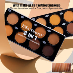 TERRIFI 8 Color Powder Contour Palette, Matte Contouring Makeup Kit, Contour and Highlighting Powder Foundation Palette, Light to Medium, Vegan & Cruelty-Free, Contour & Bronzer