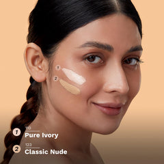 Pilgrim Medium Classic Nude Serum Liquid Foundation, Matte & Poreless,30 ml | Foundation for face make up infused |Water-Resistant,All Day Coverage|All Skin Types