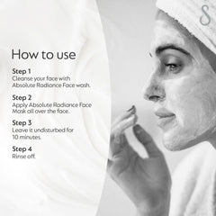 Swiss Image Brightening Face Mask Absolute Radiance with Niacinamide 75 ml | Purifies, Hydrates, Brightens Skin |Reduces Pores & Evens Skin Tone | Detoxifies & Boosts Glow| All Skin Types | Swiss Made
