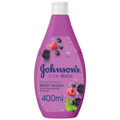 Johnson's Body Wash - Vita-Rich, Replenishing Raspberry Extract, 400ml